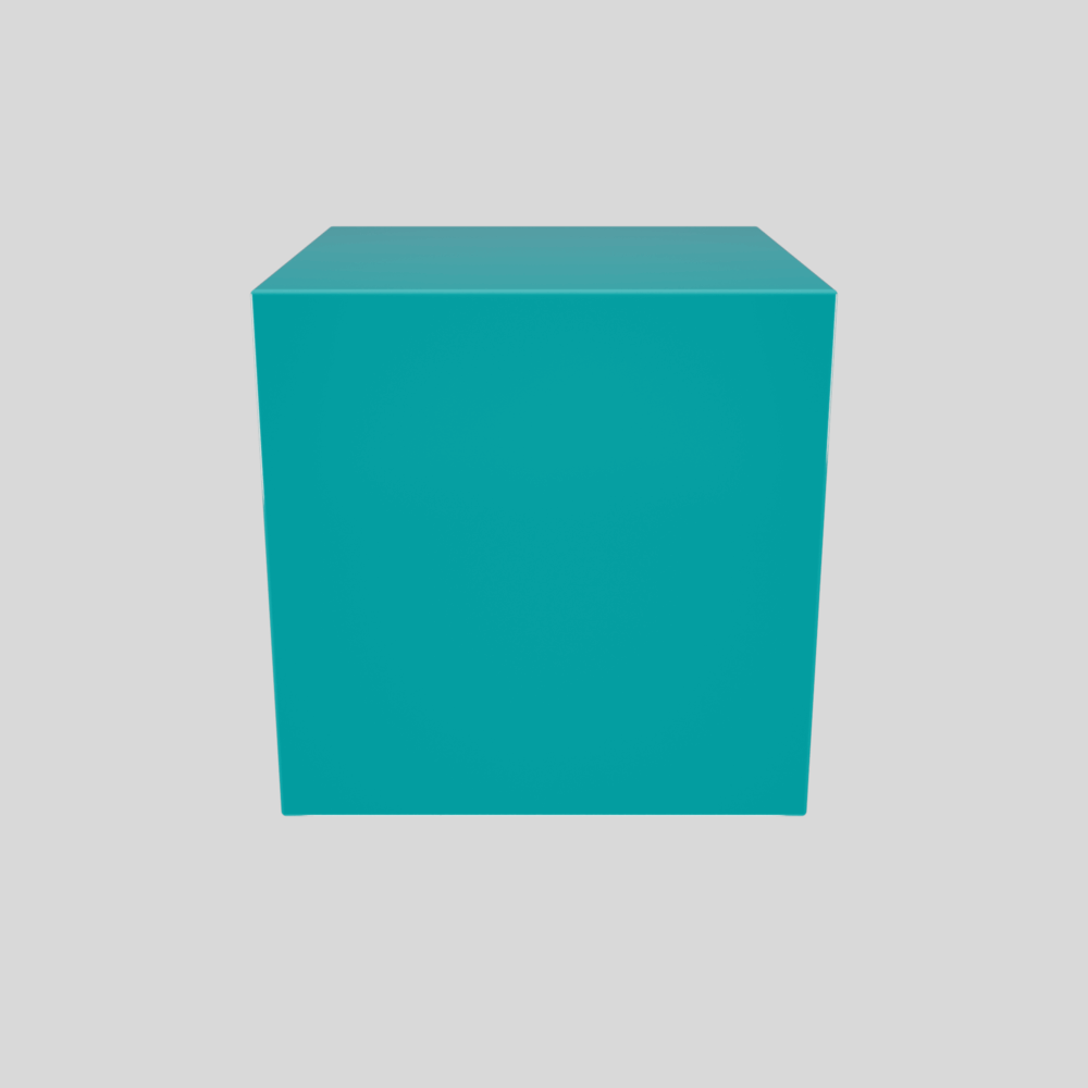 Urne funéraire bleu turquoise pour animal – vue de face