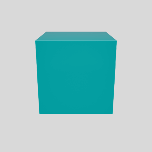 Urne funéraire bleu turquoise pour animal – vue de face
