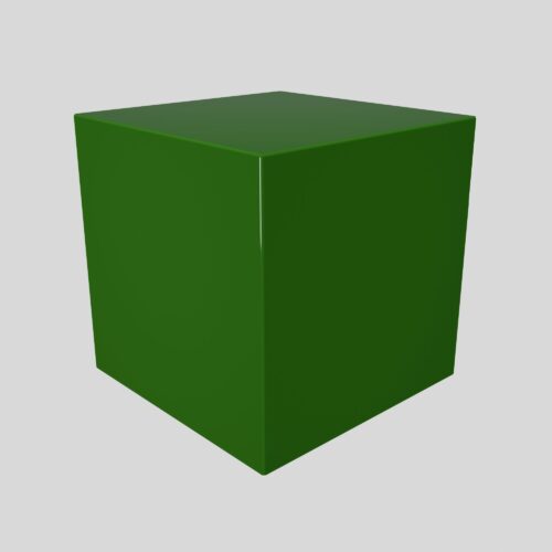 Urne funéraire pour chien ou chat en bois, couleur vert feuillage, vue en perspective
