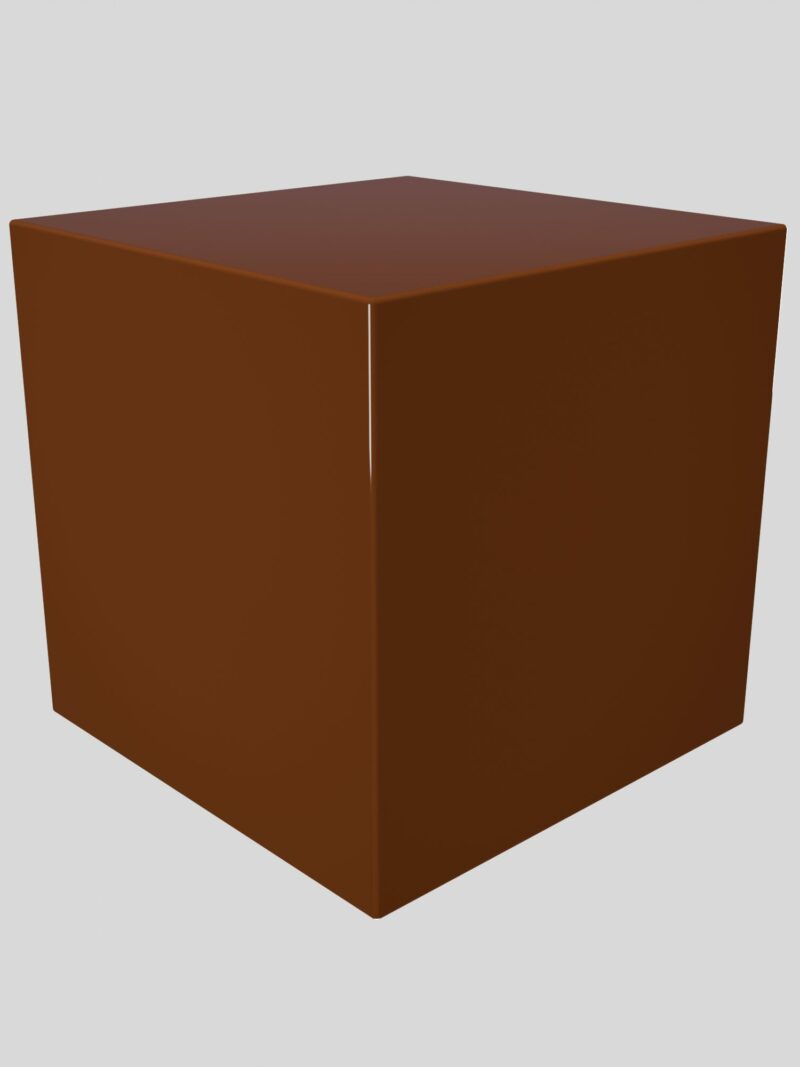 Urne funéraire en bois pour chien ou chat, couleur brun noisette, vue en perspective