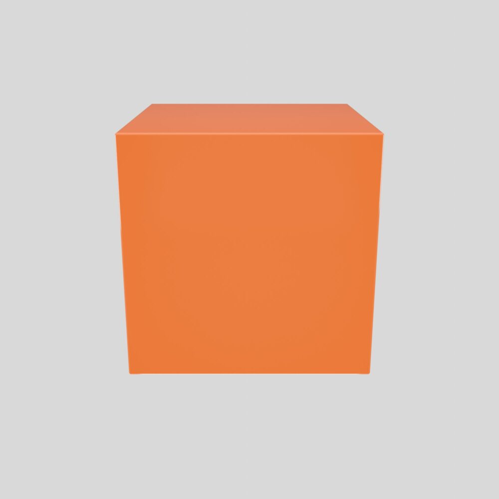 Urne funéraire pour animal en bois, orangé rouge clair, vue frontale